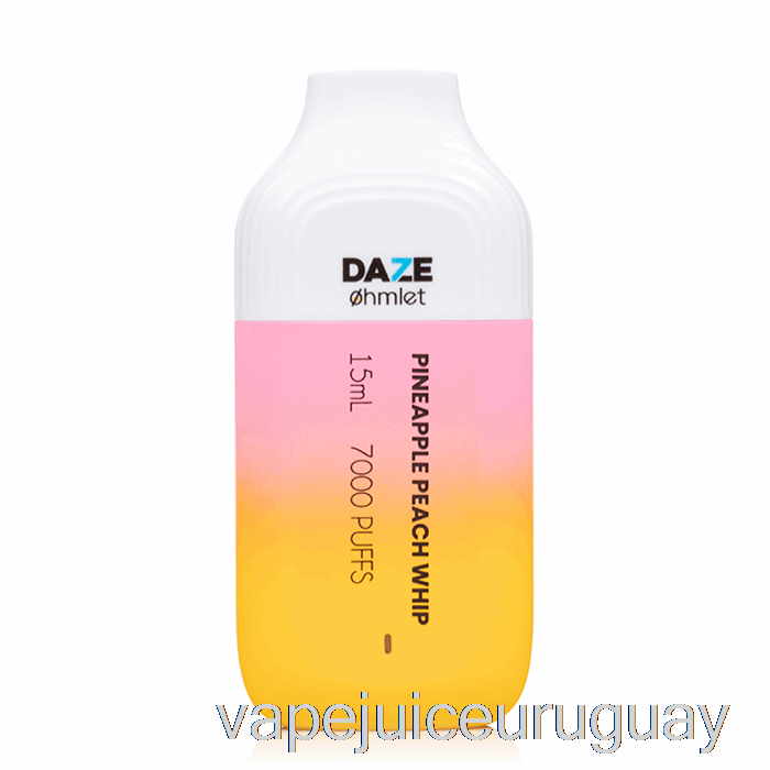 7 Atontamiento Ohmlet 7000 0% Cero Nicotina Desechable Piña Melocotón Látigo Vape Recargable